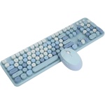 Bonito Juego de Teclado y Ratón Inalámbrico para Escritorio de Oficina, 104 Teclas, Sensación Mecánica, Estilo de Máquina de Escribir Retro, Conexión USB, Compatible con (Color - Imagen 1