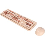 CCYLEZ Ratón Y Teclado Inalámbricos, Combinación de Teclado Y Mouse, Juego de Teclado Y Mouse Inalámbricos, 104 Teclas, con Receptor USB, Diseño Ergonómico, Plug and Play, para PC,(Té de la Leche) - Imagen 1