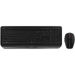 CHERRY GENTIX DESKTOP, Pack de Teclado y Ratón Inalámbricos, Distribución de Teclado Europeo (QWERTY), Rotulación de Teclas Duradera, Diseño Ergonómico, Funciona con Pilas, Negro - Imagen 1