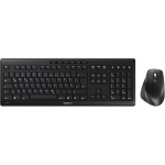 CHERRY STREAM DESKTOP COMFORT, Set de Teclado y Ratón Inalámbrico, Disposición Alemana (QWERTZ), 2,4 GHz, Teclas Silenciosas, Ratón Ergonómico, Negro - Imagen 1