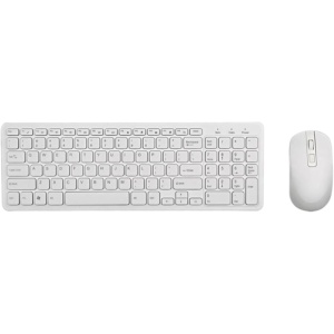 CHUNXVLI Kit Teclado Y Ratón Juego De Teclado Y Ratón Inalámbricos 2,4G For Ordenadores Portátiles, Ordenadores De Sobremesa, Smart TV, Etc. Teclado Y Mouse(White)