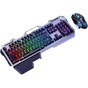 CHUNXVLI Kit Teclado Y Ratón Kit De Teclado Y Mouse USB Kit De Teclado Y Mouse Kit De Teclado Y Mouse Inalámbricos Teclado Y Mouse(Black)