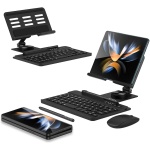 COQUE Samsung Galaxy Z Fold 4 Kit de Teclado de Oficina móvil,Teléfono AR Eje Giratorio+Pluma+Ratón inalámbrico,Funda Kit para teléfonos Plegables Samsung Fold4/Fold3/Fold2/Fold1-Negro - Imagen 1