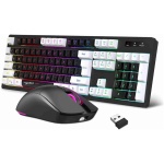 Censous de teclado y ratón inalámbricos para juegos 2.4G, teclado y ratón bicolor sin desvanecimiento - Imagen 1