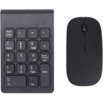 Combinación de Teclado Numérico/ratón Inalámbrico, Teclado Numérico de 18 Teclas de 2,4 G Y Ratón Portátil de 1200 Ppp, Combinación de Teclado Numérico USB Y Ratón con Receptor USB, para Win 2000/XP/V - Imagen 1