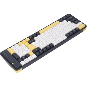Combinación de Teclado y Ratón Inalámbricos de 2,4G, Combinación de Teclado y Ratón para Juegos con Modo de Suspensión Dual Plug and Play para Ordenadores de Escritorio (Yellow)