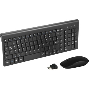 Combinación de teclado y ratón inalámbrico USB C, teclado y ratón de tamaño completo compatible con Windows 7/8/10, MacBook Pro/Air, ordenador portátil, PC