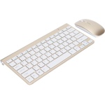 Combo De Ratón Y Teclado Inalámbrico, 2,4G, USB, Ultradelgado, Portátil, Ergonómico, Resistente Al Desgaste para Ordenador Portátil: Solución De Navegación Y Escritura Cómoda Y Fiable(Oro) - Imagen 1