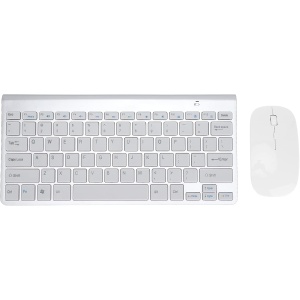 Combo De Teclado Y Ratón, Sensación Cómoda Textura Fuerte Teclado Inalámbrico Combo De Ratón Escritura Más Suave Y Receptiva para Escritorio para para(Plata)