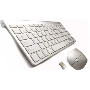 Combo Teclado + Raton Wireless INALAMBRICO 2.4G Interfaz USB con Letra Ñ Teclado EN ESPAÑOL Compatible con PC Mac