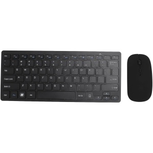 Combo Teclado y Ratón, 2.4GHz Inalámbrico 78 Teclas PC Teclado Ratón Combo con Receptor USB Ergonómico Silencioso Inalámbrico Teclado Ratón Combo para PC, Windows, Escritorio