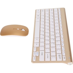 Combo de Ratón con Llave Inalámbrica, Botón Silencioso, Kit de Ratón con Teclado Inalámbrico, Indicador LED Portátil, Hermoso, Antideslizante, Delgado, Ahorro de Energía para el