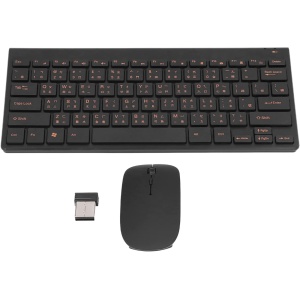 Combo de Ratón y Teclado Inalámbrico de 2,4G y 78 Teclas, Teclado Inglés Chino para Oficina, Trabajo, Grabado, Silencio, Teclado Inglés Chino Tradicional, Material ABS Duradero