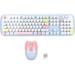 Combo de Teclado Inalámbrico y Ratón, Colorido Teclado de Máquina de Escribir de Tamaño Completo, Lindo Ratón de Gato, Diseño Ergonómico para Computadora de Escritorio y Portátil - Imagen 1
