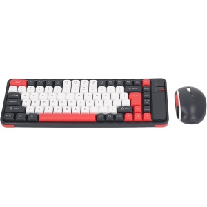 Combo de Teclado y Mouse Inalámbricos, Juego de Mouse con Teclado Bluetooth, Teclado Compacto de 84 Teclas, Mouse óptico, Receptor USB, QWERTY, Suspensión Automática, para PC