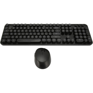 Combo de Teclado y Ratón Inalámbricos con Conexión Inalámbrica de 2,4 GHz, Fácil de Escribir, Cómodo de Usar, Ahorro de Energía Automático, Amplia Aplicación para PC, Portátiles