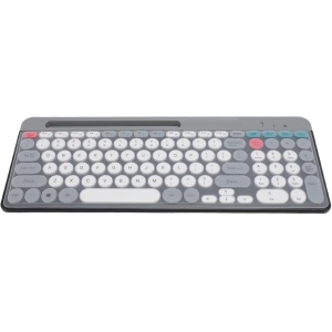 Combo de Teclado y Ratón para Juegos, Modo Dual Inalámbrico, Teclado y Ratón de Teclas Redondas Vintage con dpi Ajustable para Juegos