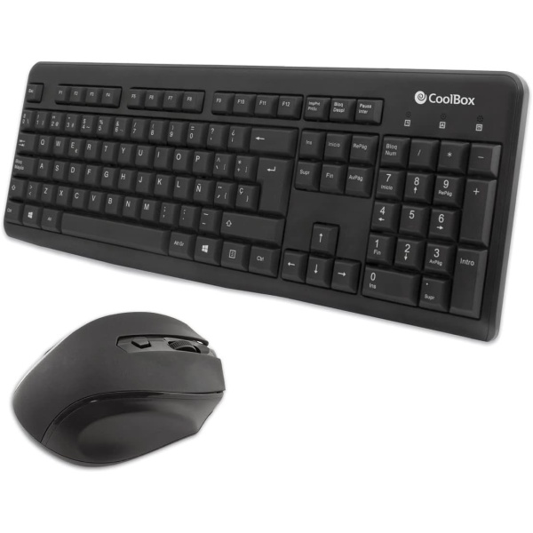 CoolBox COO KTR 02W Pack Teclado y Raton Inalambrico 24GHz con