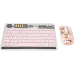 DAUZ Combinación de Teclado y Ratón, Práctica Combinación de Teclado y Ratón Inalámbrico Retroiluminado 2,4G (Rosa) - Imagen 1