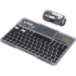 DAUZ Combo de Ratón con Teclado, Paquete de Ratón con Teclado Inalámbrico, Luz Nocturna de 7 Colores para PC