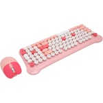 DAUZ Teclado y Mouse de Colores Mixtos, Conectividad 2.4G Plug and Play Juego de Teclado y Mouse Inalámbricos Auto Sleep Retro Cute para Computadoras Portátiles PC Computadoras de - Imagen 1