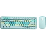 DAWH Ratón del Teclado del USB, Material del ABS del Ratón del Teclado del Juego Inalámbrico de 68 Teclas 2.4G para el Escritorio (Color Mezclado Azul) - Imagen 1