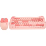 Dpofirs Ratón con Teclado Inalámbrico Cute Cat, Ratón con Teclado Colorido para Ordenador Portátil, Escritorio, Respuesta Rápida, Acabado Mate, Conexión Inalámbrica 2,4G - Imagen 1