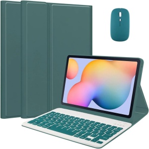 EHLCYS Funda De Teclado para Xiaomi Redmi Pad Pro De 12,1 Pulgadas Lanzada 2024, Teclado Bluetooth Inalámbrico Desmontable Magnético, Funda Ultrafina con Soporte Multiángulo Y Ratón,Verde
