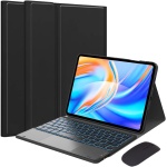 EHLCYS Funda con Teclado para Lenovo Tab P12 12,7 Pulgadas TB370FU 2023 Tableta, Trackpad Inteligente Multipunto Retroiluminado De 7 Colores, Teclado Bluetooth Inalámbrico Desmontable con Ratón - Imagen 1