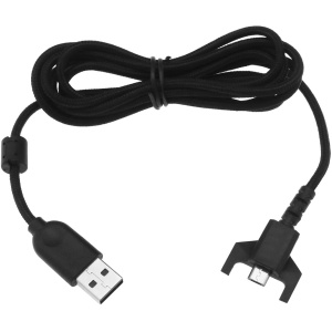 EMSea Cable de Carga USB Compatible con Logitech G403 G900 G903 G703 G Pro Cable de Teclado Y Mouse Inalámbricos Longitud 1,8 M Cable de Mouse USB Trenzado Negro