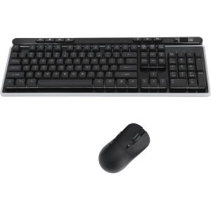 Fockety Combinación de Teclado y Ratón, Teclado Inalámbrico de 2,4 GHz 104 Más 7 Llaves 3 Niveles Ajustables Recargable Teclado para Juegos Teclado Retroiluminado RGB con Sensación