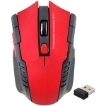 Funight Ratón Inalámbrico De 2,4 GHz con Receptor USB Y 6 Teclas, Ratones Ergonómicos De 1600 dpi, Ratón Inalámbrico para Juegos para Ordenador Portátil Rojo - Imagen 1