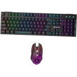 GAXIRE 1 Juego De Pc Juego de Teclado y Mouse inalámbricos iluminacion led iluminación led Ratones inalambricos Mouse Wireless computadora ratón dirigió combinación Colocar - Imagen 1