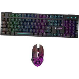 GAXIRE 1 Juego De Pc Juego de Teclado y Mouse inalámbricos iluminacion led iluminación led Ratones inalambricos Mouse Wireless computadora ratón dirigió combinación Colocar