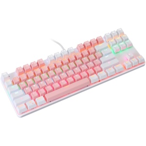 GAXIRE Teclado Ratón con Cable Ratón Inalámbrico Recargable Ratón Inalambrico Ratón Mecánico Ratones Inalámbricos Ratón Recargable Abdominales Computadora Bicolor Oficina