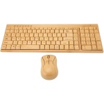 GTOULHH Combo Teclado y Ratón Inalámbrico Conjunto De Ratón Y Teclado, Combinación De Teclado, Ratón, Equipo Informático, Madera De Bambú PC/Laptops/Ordenador - Imagen 1