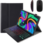 GUPENAA Funda con Teclado para Lenovo Tab M10 TB-X605F/X505F-2019, Contiene Ñ, 7 Colores Retroiluminados, Teclado Bluetooth Inalámbrico Magnético Desmontable con Ratón - Imagen 1
