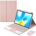 GUPENAA Pink 1, Funda Teclado Español (Incluye Ñ) para Huawei MatePad Pro 12.2 Pulgadas (2024), Retroiluminación de 7 Colores, Teclado Bluetooth Inalámbrico Magnético Desmontable con Ratón - Imagen 1