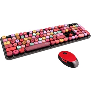 Gadpiparty 1 Juego Punk Keycap Set Teclado Portátil Ratones Inalámbricos Ratones De Computadora Ratones De Computadora Silencioso Inalámbrico Óptico Haga Clic En Ratones