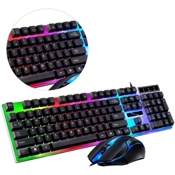 Gadpiparty Colocar Teclado De Computadora con Cable Teclado Led Teclado