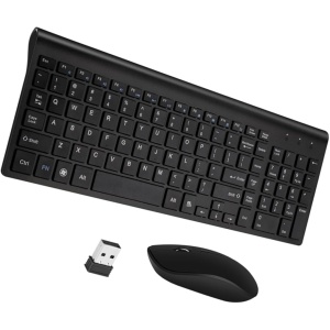 Gatuida 1 Juego De Teclado Y Ratón Teclado Inalámbrico Silencioso Teclado Inalámbrico Teclado De Ordenador Teclado Inalámbrico Moderno Ratón USB Escritorio Portátil Abs