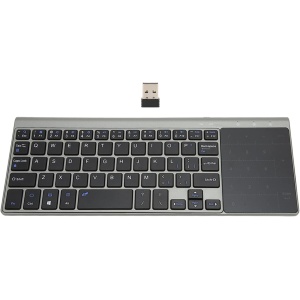 Goshyda Teclado Inalámbrico 2.4G con Panel Táctil, 2 en 1 FN F12 Toggle Touchpad Teclas Numéricas Teclado Portátil para Windows, para Android, para Sistema OSX