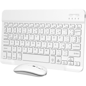 HOMSFOU 1 Juego Juego De Teclado y Mouse Inalámbricos Teclado Inalambrico Teclado con Ratón Teclado De La Tableta Teclado y Ratón Inalámbricos Batería del Ratón (420 Mah)