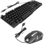 HOMSFOU 1 Juego Juego De Teclado y Mouse con Cable USB Combo De Teclado y Mouse Inalámbricos Teclado y Mouse Led Ratón De Luz De Fondo Máquina De Escribir El Plastico Compatible Oficina - Imagen 1