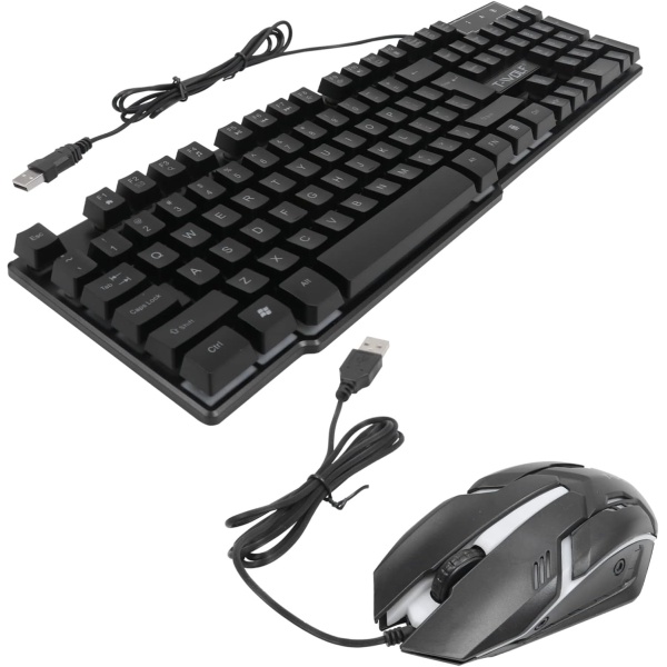 HOMSFOU 1 Juego Juego De Teclado y Mouse con Cable