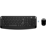 HP 300 Kit Teclado y Ratón Inalámbrico - Teclado QWERTY Español (USB Nanoreceptor inalámbrico, conexión inalámbrica de 2,4 GHz, Sensor Óptico 1600 dpi), Color Negro - Imagen 1