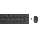HP 330 Combinación de Teclado y Ratón Inalámbricos - (1600 PPP, Puerto USB-A, Indicadores LED, Teclas con Atajos, Windows 10), Color Negro, Idioma: Inglés - Imagen 1