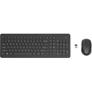 HP 330 Combinación de Teclado y Ratón Inalámbricos - (1600 PPP, Puerto USB-A, Indicadores LED, Teclas con Atajos, Windows 10), Color Negro, Idioma: Inglés