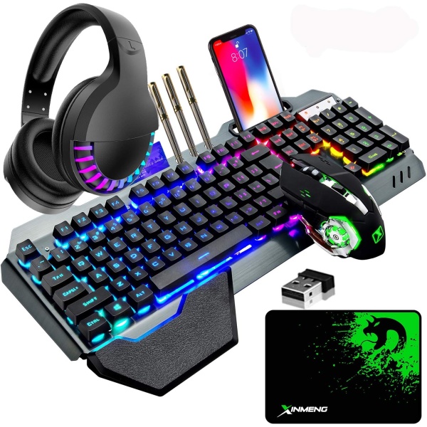 Hoopond Juego de Teclado inalambrico para Juegos y raton y