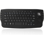 Irfora Mando a distancia universal E30 2,4 GHz inalámbrico teclado con trackball ratón rueda de desplazamiento mando a distancia para Android TV Box Smart TV PC Notebook Negro - Imagen 1
